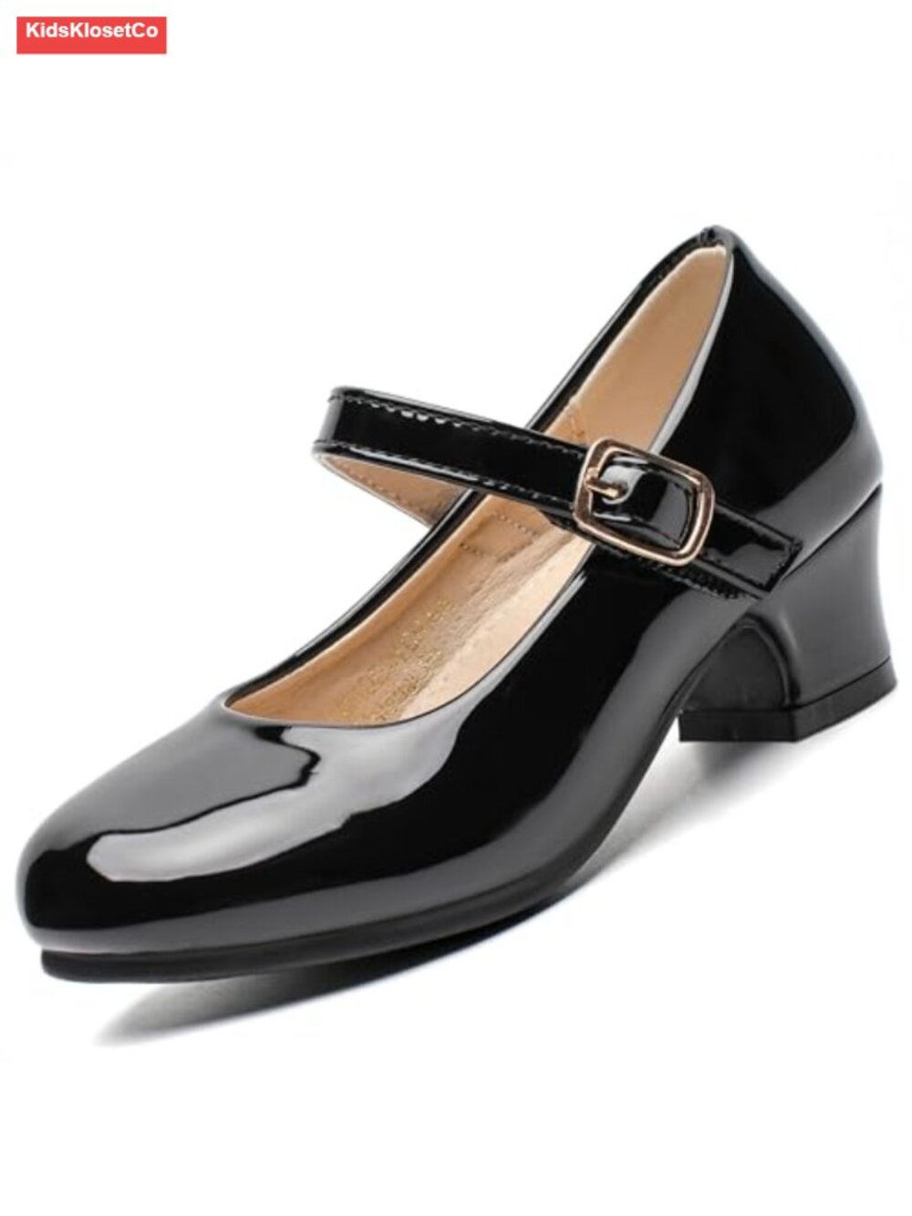 Girls Mary Jane Bow Low Heel Dress Shoes Patent Leather